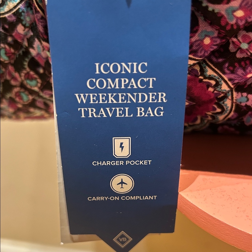 New Vera Bradley Iconic Purple Patterned Weekende… - image 4